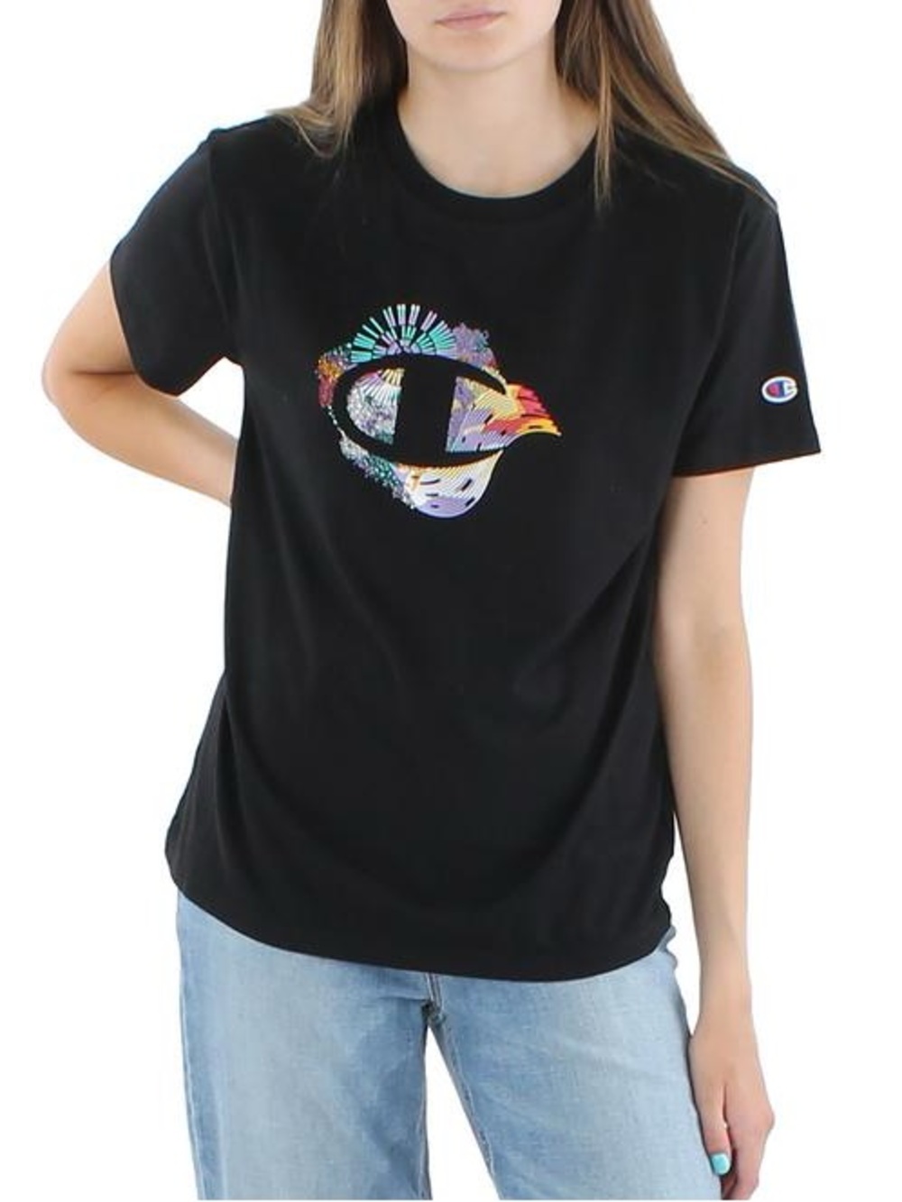 Champion Black Graphic Tee